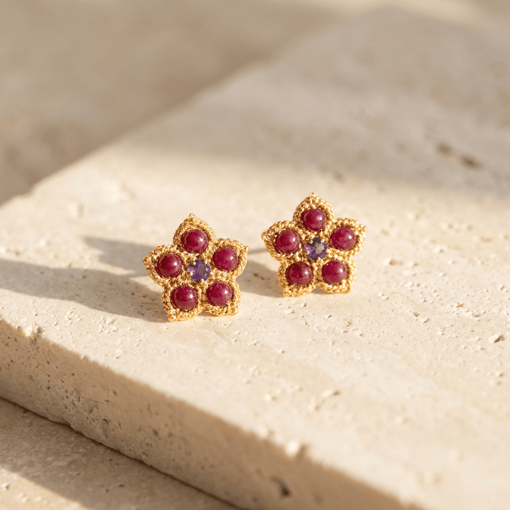 Серьги анкарс Винный клевер - Product shots