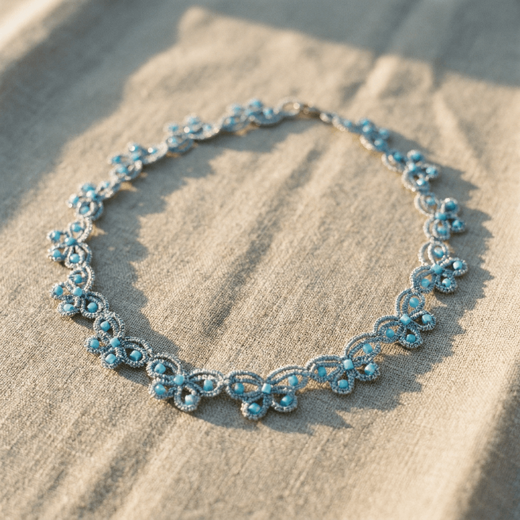 Колье фриволите Лазурный Бриз - Product shots